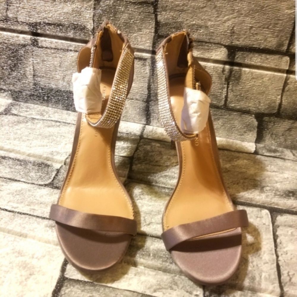 Christian Siriano Womens Open Toe Heels Sandals Size 9 Formal Bling